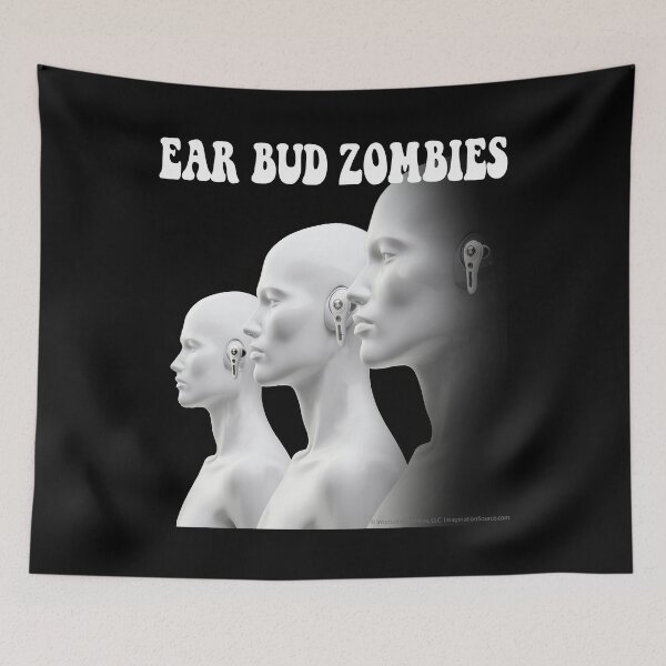 Item preview,  Earbud Zombies  -Mannequin Trio-  For DARK Backgrounds designed and sold by The Imagination Source™.