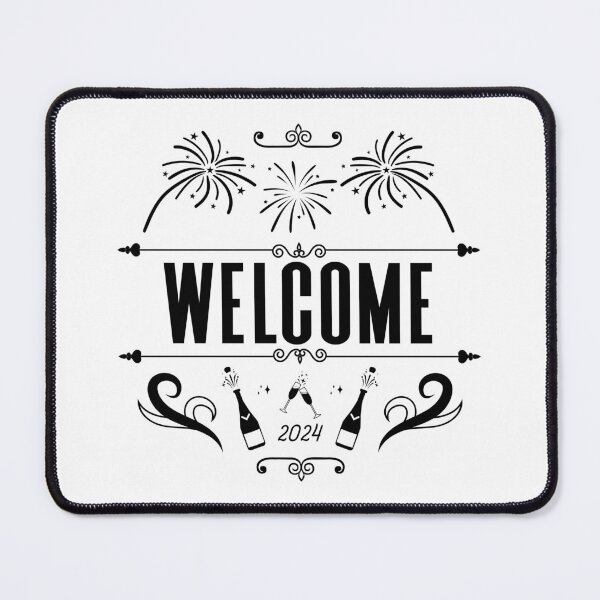 Item preview, Welcome 2024 - Vintage-Style New Year Celebration (Black Design) designed and sold by Spiprinto.