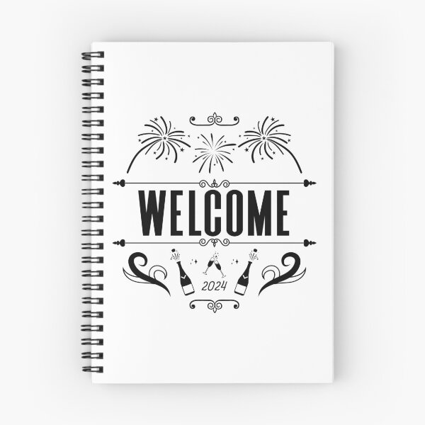 Item preview, Welcome 2024 - Vintage-Style New Year Celebration (Black Design) designed and sold by Spiprinto.