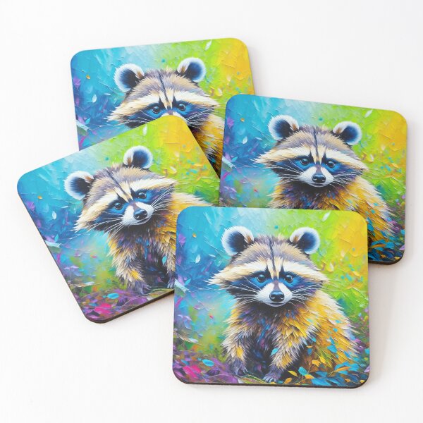 Item preview, Whimsical Whiskers Raccoon's Playful Kitty Cabaret designed and sold by Daniel Dudgeon.