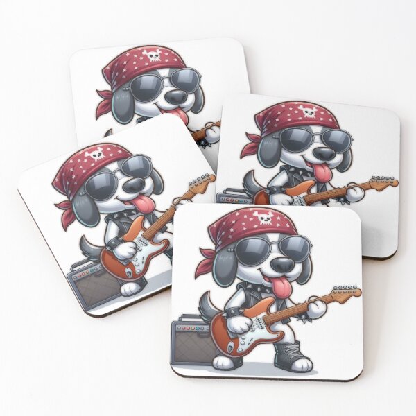 Item preview, Punk Pooch: Rocking Canine Groove with Guitar and Bandana designed and sold by Arte Cartoon From TagTeam Group.