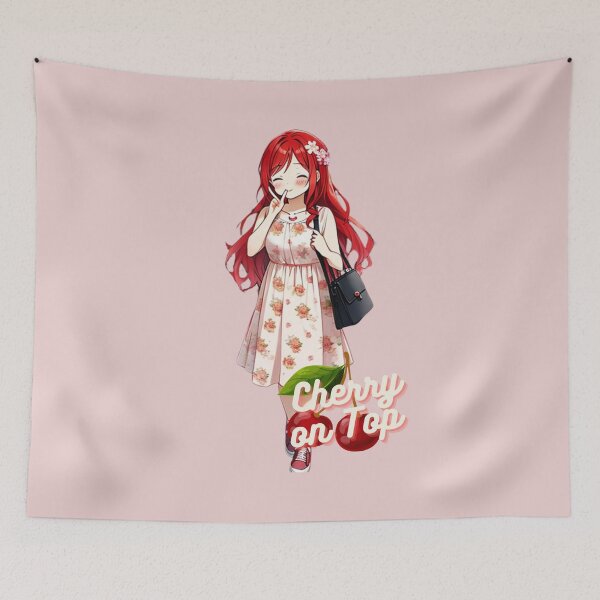 Item preview, Red-Haired Sweetness: Your Space's Cherry on Top designed and sold by Anime-Community.