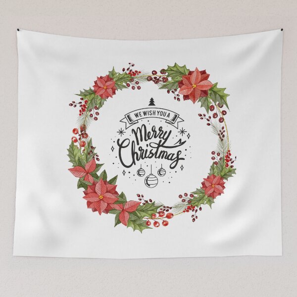 Item preview, We Wish You a Merry Christmas Wreath designed and sold by TidyKitchenInc.
