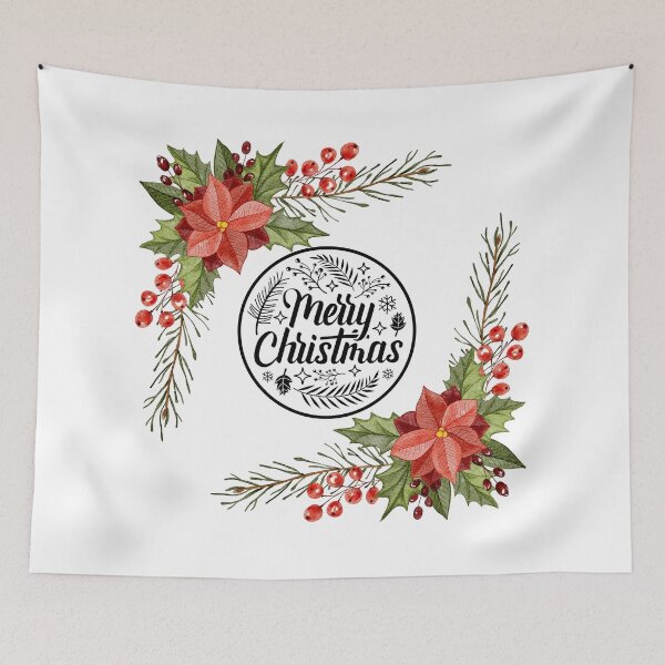 Item preview, Squared Merry Christmas Wreath designed and sold by TidyKitchenInc.