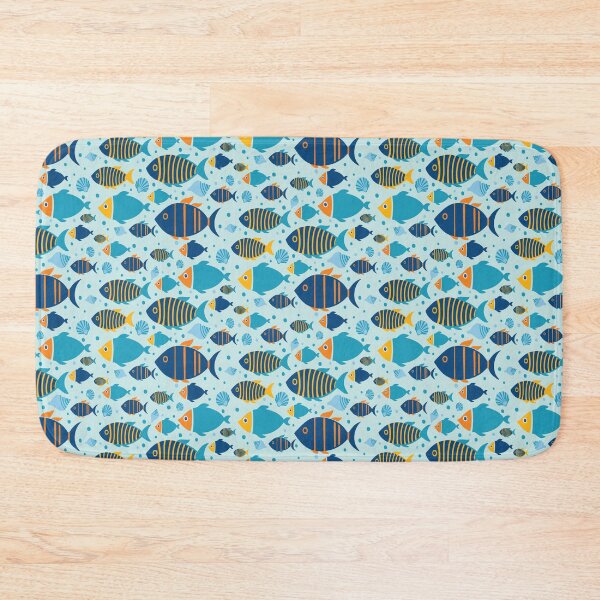 Item preview, Blue Fish Pattern designed and sold by snartmaiden.