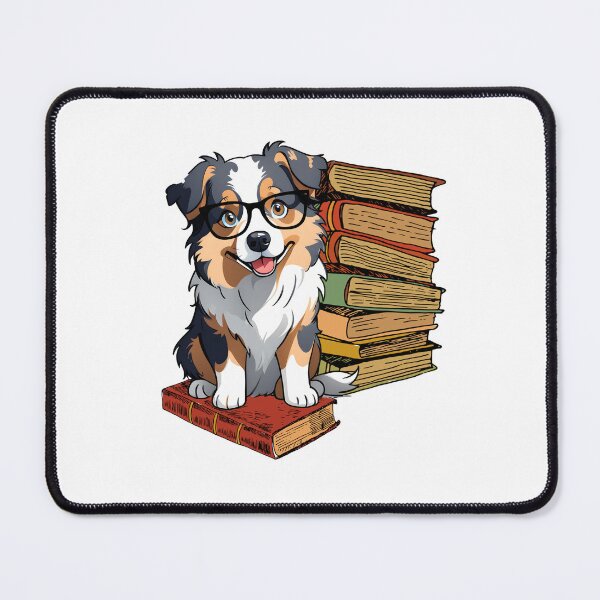 Item preview, Australian Shepherd And Books designed and sold by TheAnimalZ00.