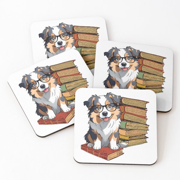 Item preview, Australian Shepherd And Books designed and sold by TheAnimalZ00.