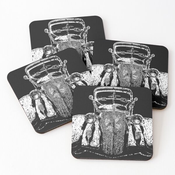 Item preview, Distressed Classic Vintage Car White Version designed and sold by pelagio.