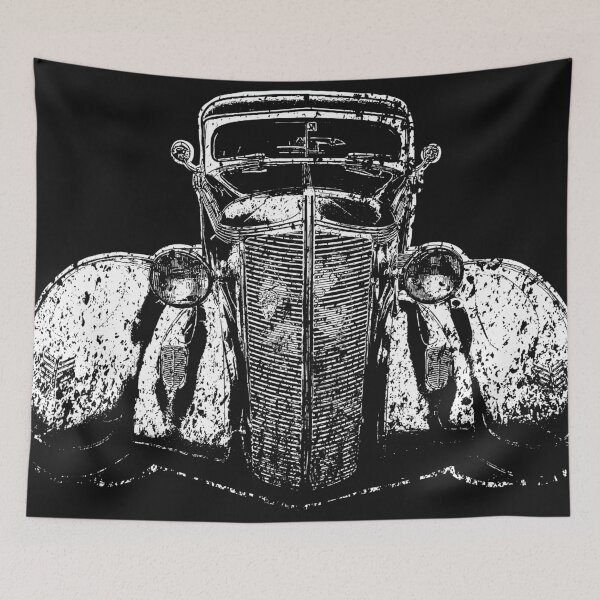 Item preview, Distressed Classic Vintage Car White Version designed and sold by pelagio.