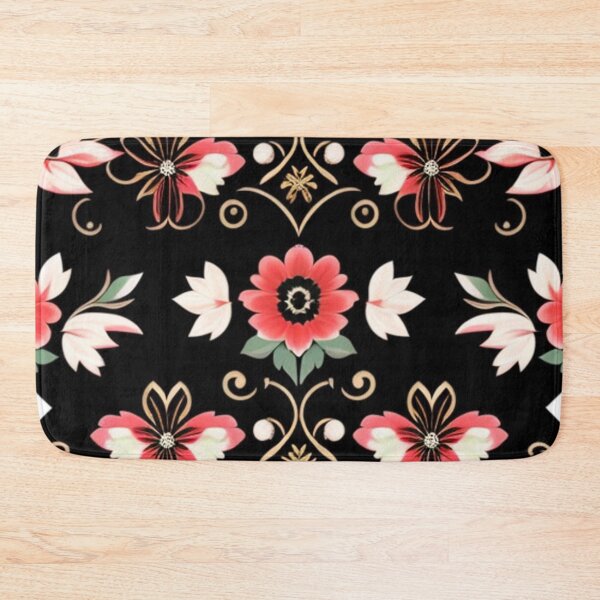 Item preview, Pink and black dainty floral  designed and sold by Roxburylane.