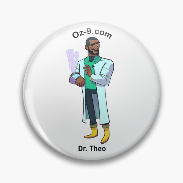 Item preview, Oz 9 podcast Dr. Theo Bromae (transparent bg) designed and sold by oz9olivia.
