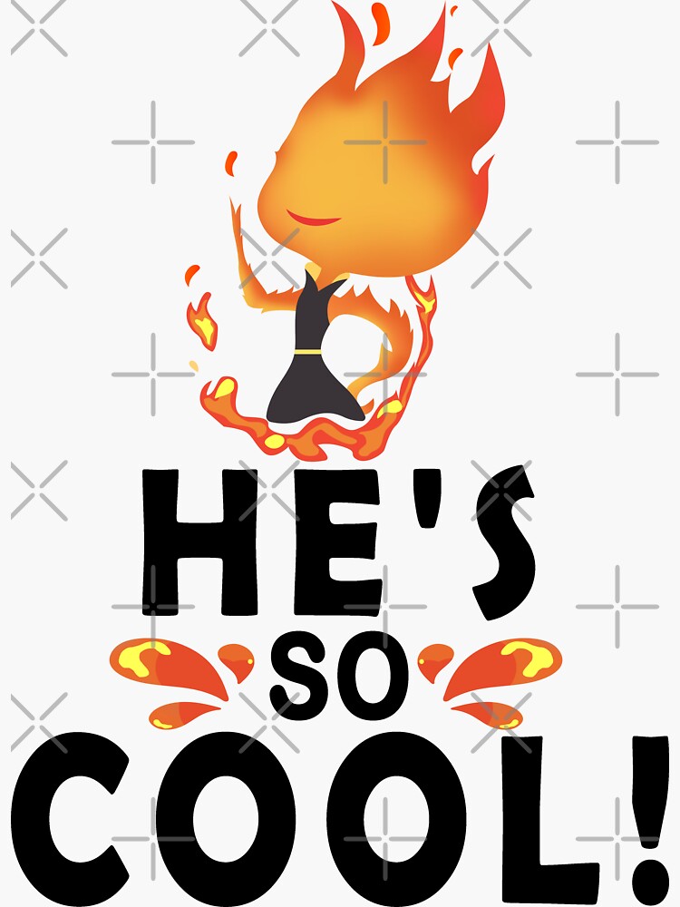 Disover He's So Cool! Sticker