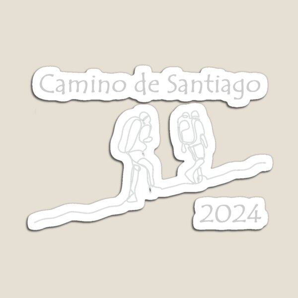 Artikel-Vorschau von 2024 Camino de Santiago-Wanderer-Design (weißes Bild für dunkle Hintergründe), designt und verkauft von bnaughton242.