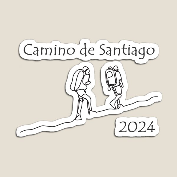 Artikel-Vorschau von 2024 Camino de Santiago-Wanderer-Design (dunkles Bild für helle Hintergründe), designt und verkauft von bnaughton242.