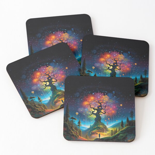 Item preview, Mystical Tree Amidst Fireworks Spectacle designed and sold by RevGens.