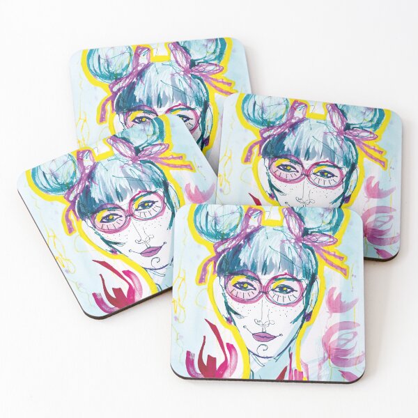 Item preview, Cool funny asian girl Bright colors modern illustration designed and sold by irusca_ artworks.