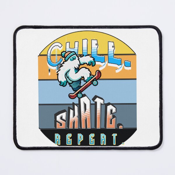Item preview, WINTER SKATEBOARDING YETI (SASQUATCH, BIGFOOT, ABOMINABLE SNOWMAN),Ai designed and sold by davidjulie.