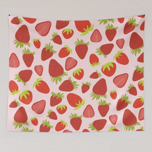 Item preview, Strawberry doodle pattern designed and sold by gwenspen.