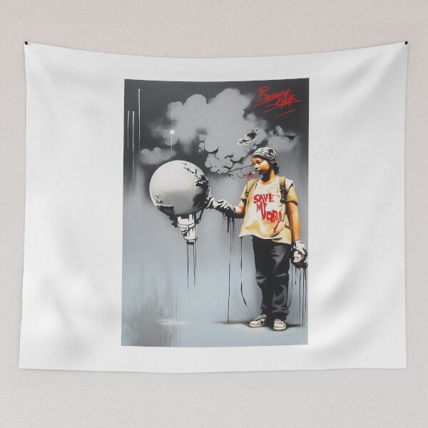 Item preview, Banksy Save My World designed and sold by Gianyyu.