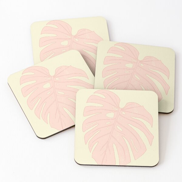 Item preview, Monstera Leaf (pink yellow version) designed and sold by Melissathecouch.
