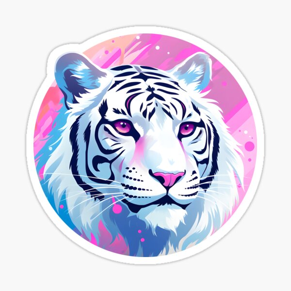 Item preview, Subtle Trans Pride White Tiger designed and sold by ArtliciousHUMAN.