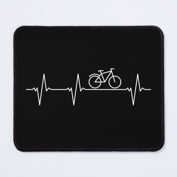 Item preview, Cycling Heartbeat - Bicycle Pulse Line ECG outline design for Cyclist designed and sold by venomousvector.