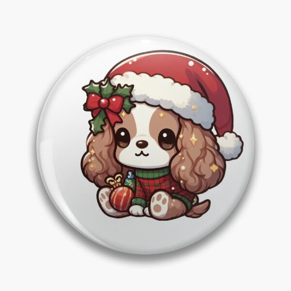 Item preview, Chibi English Cocker Spaniel in Christmas designed and sold by City0fDreams.