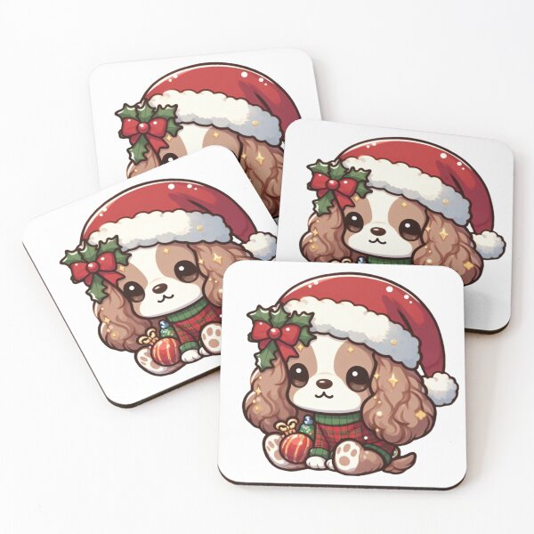 Item preview, Chibi English Cocker Spaniel in Christmas designed and sold by City0fDreams.
