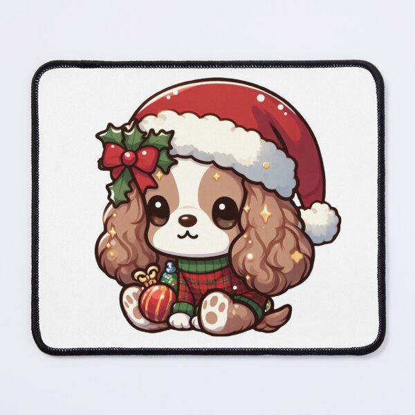 Item preview, Chibi English Cocker Spaniel in Christmas designed and sold by City0fDreams.