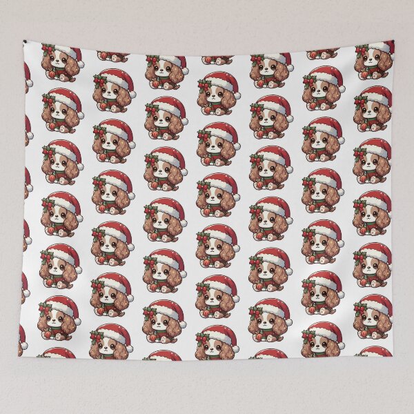 Item preview, Chibi English Cocker Spaniel in Christmas designed and sold by City0fDreams.