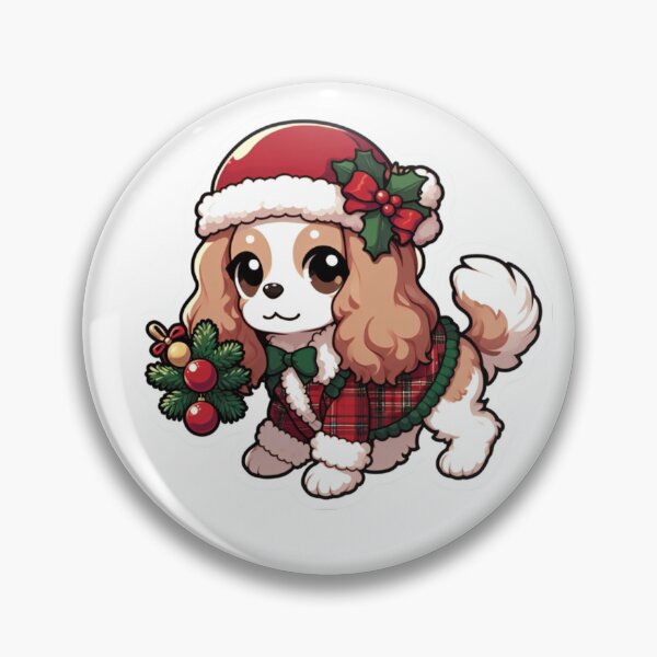Item preview, Chibi English Cocker Spaniel in Christmas designed and sold by City0fDreams.