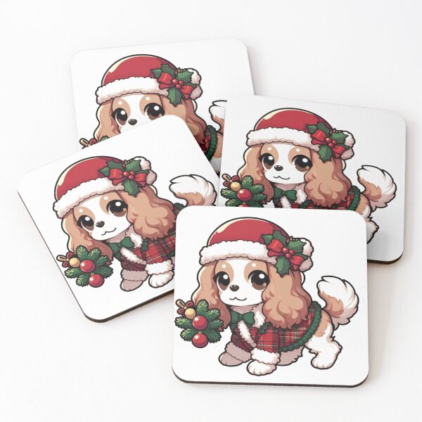 Item preview, Chibi English Cocker Spaniel in Christmas designed and sold by City0fDreams.