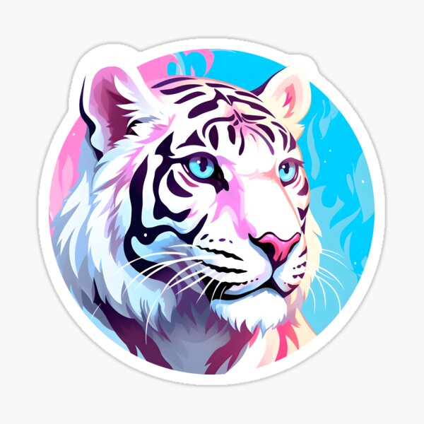 Item preview, Subtle Trans Pride White Tiger designed and sold by ArtliciousHUMAN.