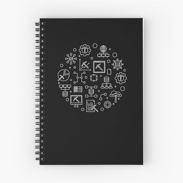 Artikelvorschau, Data Mining – Informatik-Umriss, rundes Design für PC-Freaks entworfen und verkauft von venomousvector.