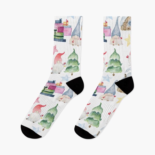 Item preview, Watercolor christmas gnomes pattern designed and sold by tapilipa.