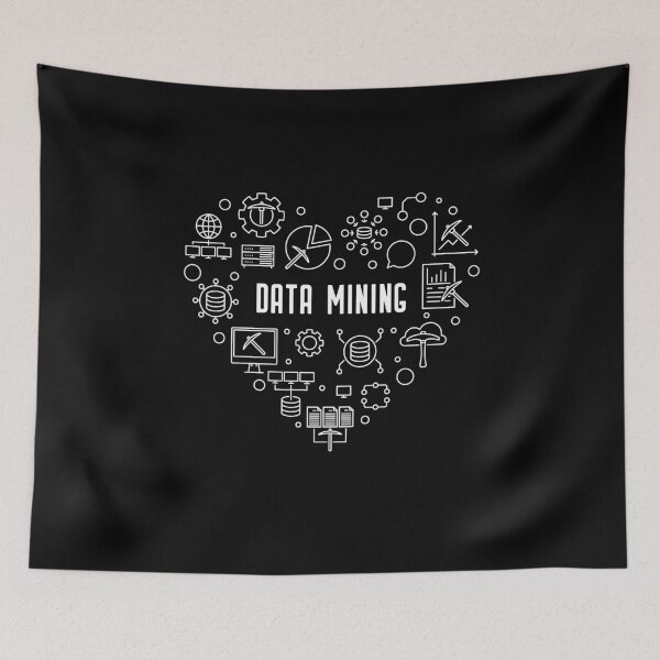 Item preview, Data Mining Heart Computer Science thin line design for Programmers designed and sold by venomousvector.