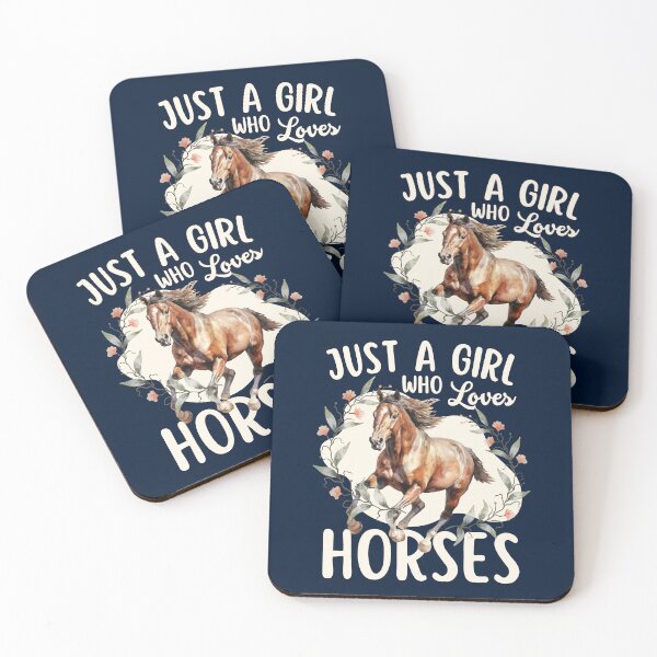 Item preview, Funny Horse Just A Girl Who Loves Horses Lover Floral Riding Horseback Flower Animal Farm designed and sold by LittleZea.