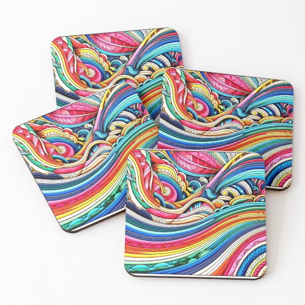 Item preview, Rainbow Strips- colourful vibrant pattern designed and sold by LoveDesignMania.