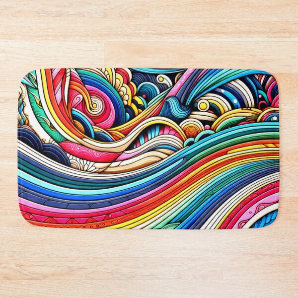 Item preview, Rainbow Strips- colourful vibrant pattern designed and sold by LoveDesignMania.