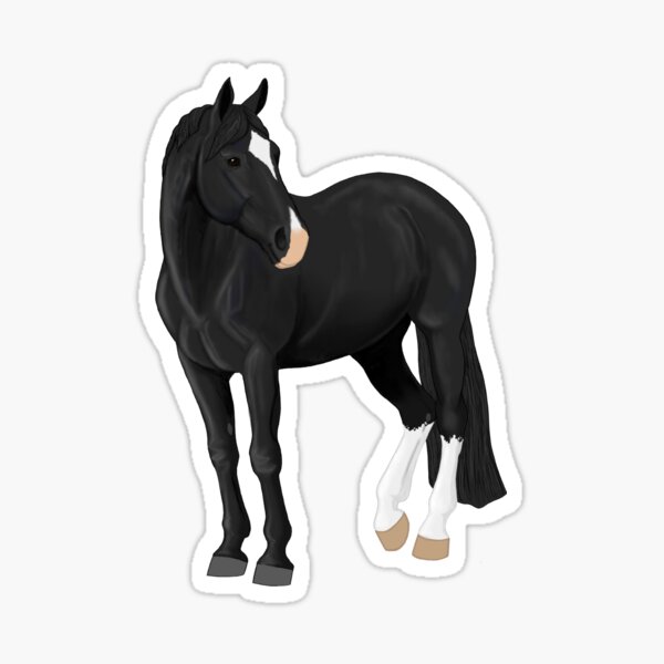 Item preview, Black Warmblood Horse designed and sold by DappledMoon.