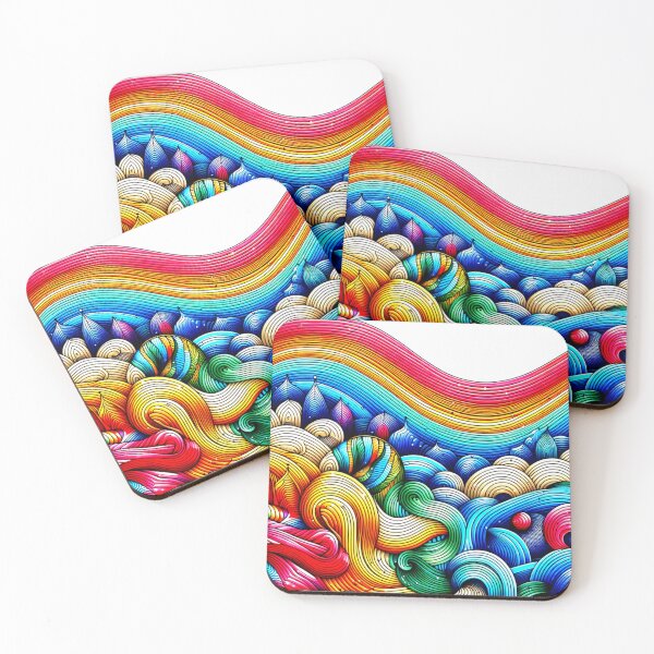 Item preview, Rainbow Strips- colourful vibrant pattern designed and sold by LoveDesignMania.