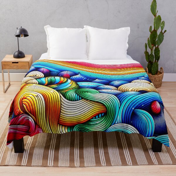 Item preview, Rainbow Strips- colourful vibrant pattern designed and sold by LoveDesignMania.