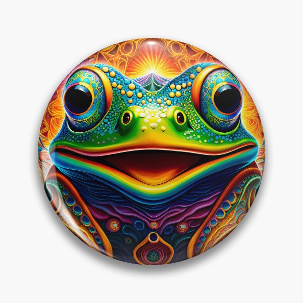 Item preview, Froggy Animal Spirit (32) - Trippy Psychedelic Frog designed and sold by TheThirdEye.