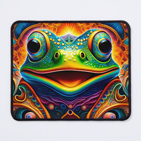 Item preview, Froggy Animal Spirit (32) - Trippy Psychedelic Frog designed and sold by TheThirdEye.