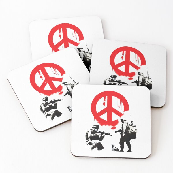 Item preview, banksy Peace Soldiers with a dog designed and sold by Gianyyu.