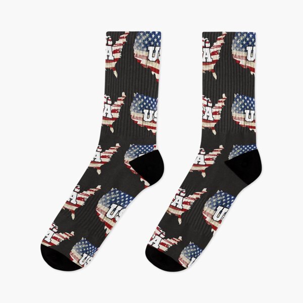 Item preview, USA Continental Map colored with distressed American Flag designed and sold by AmericaFreedom.