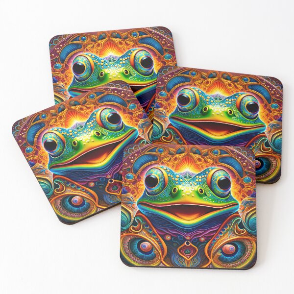 Item preview, Froggy Animal Spirit (32) - Trippy Psychedelic Frog designed and sold by TheThirdEye.