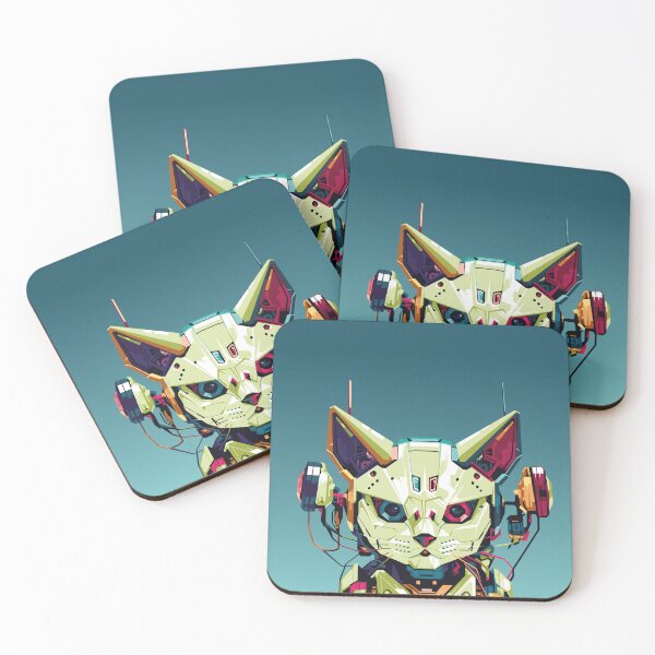 Item preview, Cute colorfull robot cat designed and sold by Enthok.