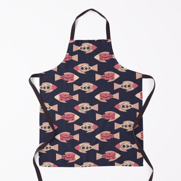 Item preview, Pink and navy floral fishes designed and sold by Home Cyn Home.