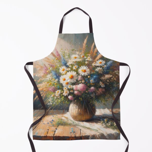 Item preview, Still Life Vase Painting - Daisies and Wheat designed and sold by Star-Fragment.